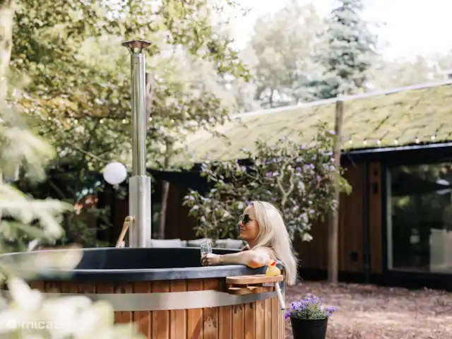 Vol Veluwe | Pays-Bas, Gueldre, Stroe - tiny house Bain à remous privé pour 6 personnes avec vue sur la forêt