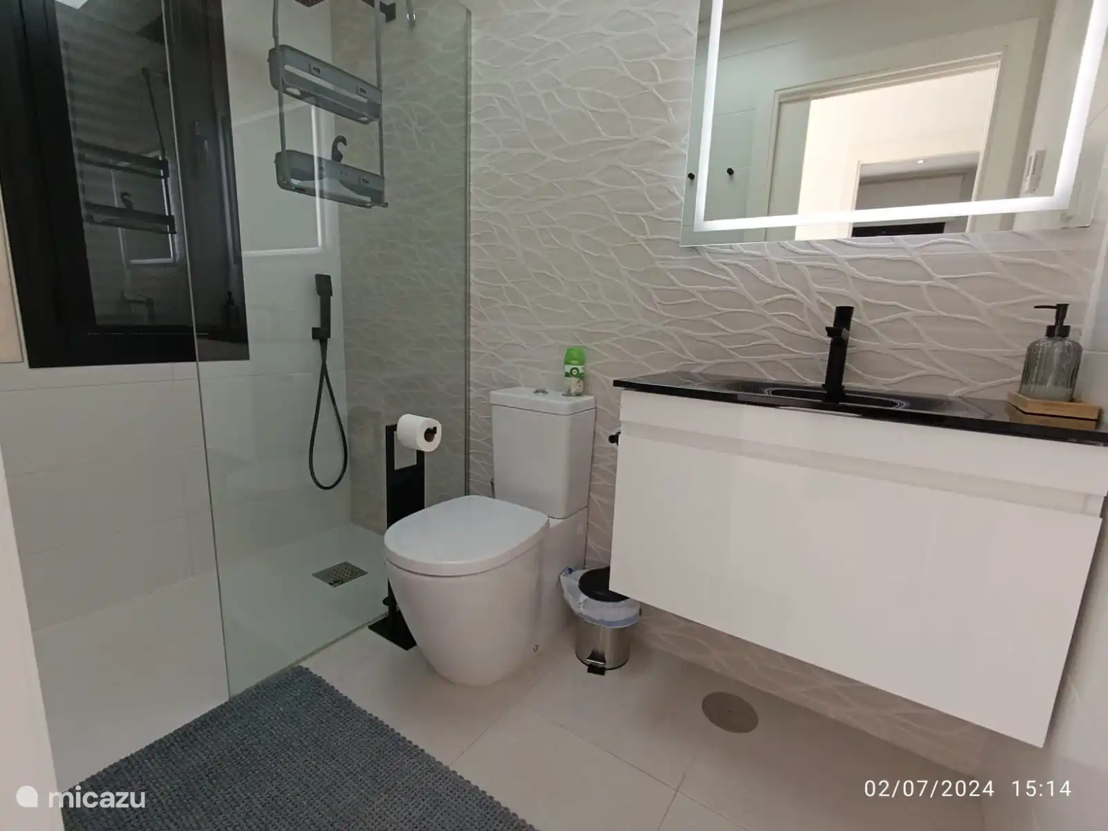 2. Gästebad mit begehbarer Dusche und WC