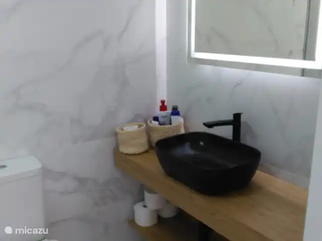 bungalow huren in Spanje, Costa Cálida, Sucina – VILLA XAVI badkamer ensuite met grote instapdouche en toilet