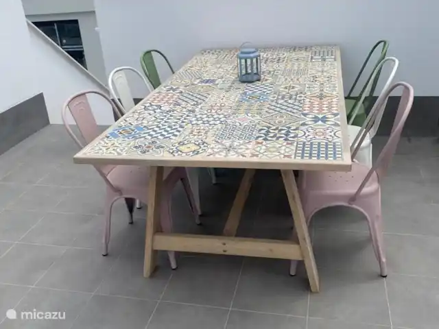 Location de Vacances Espagne, Murcia, San Pedro del Pinatar, appartement - Casa Amorosa Délicieux repas sur le toit-terrasse