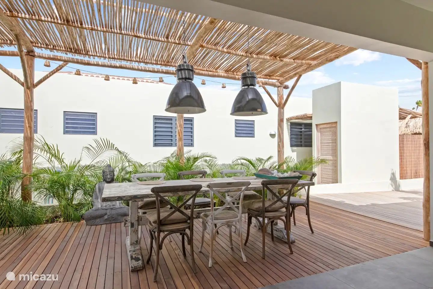 Outside on the porch