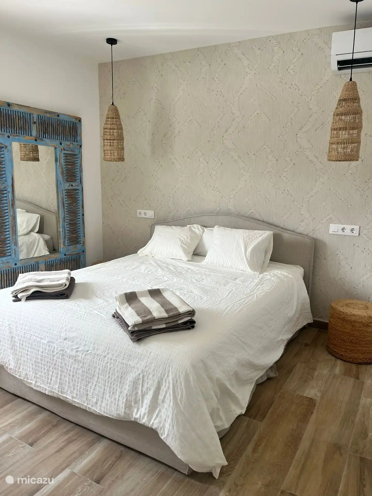 one of the three bedrooms of the lower floor