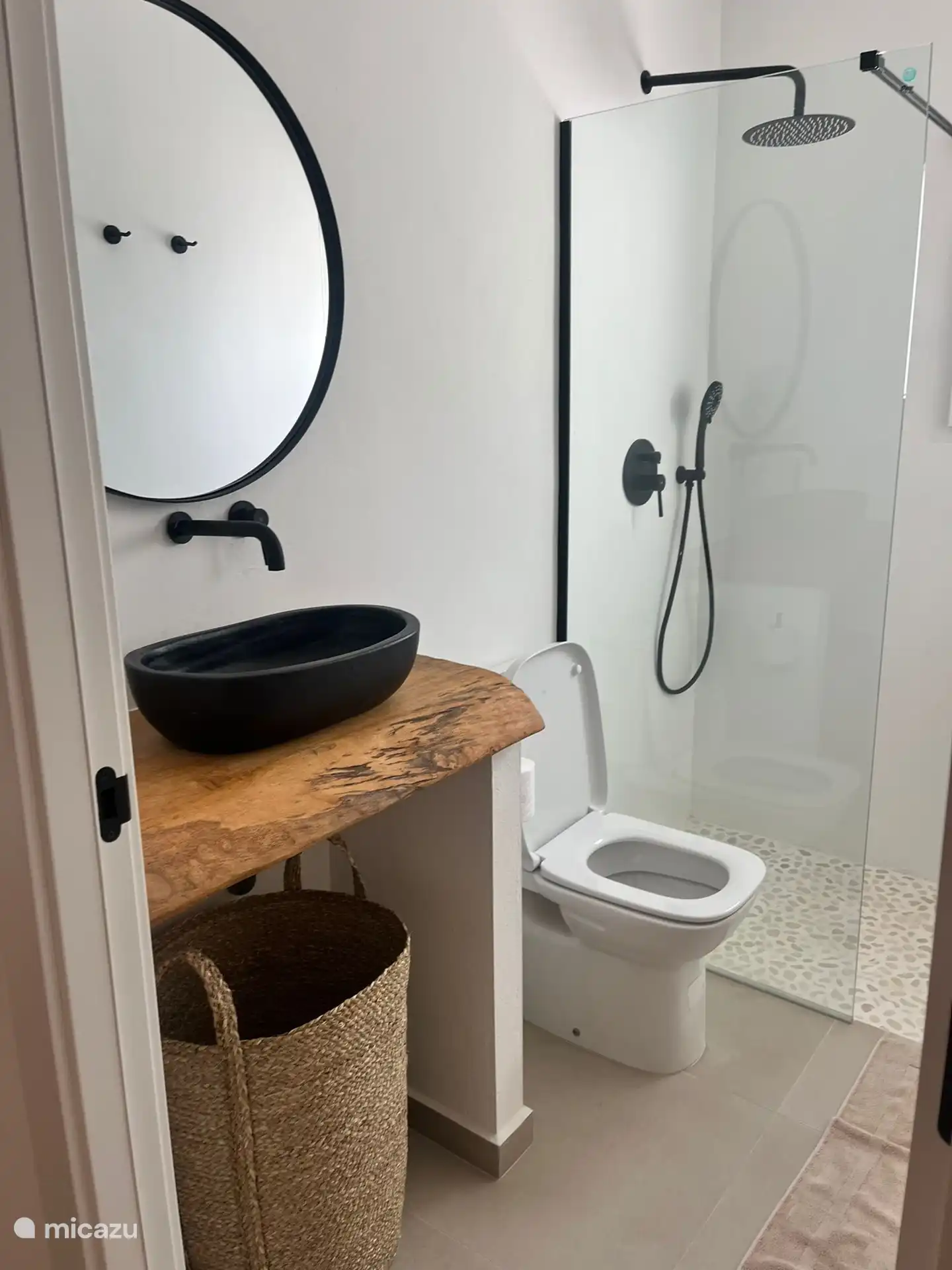 one of the two bathrooms of the lower floor