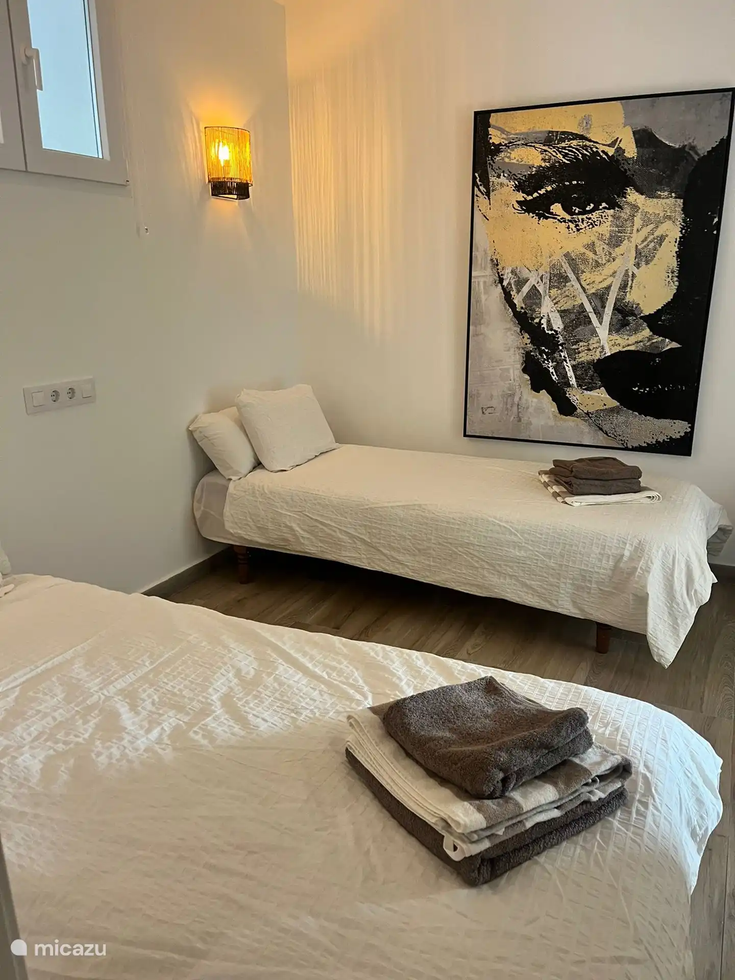 the third bedroom on the lower floor, these are 2 separate single beds