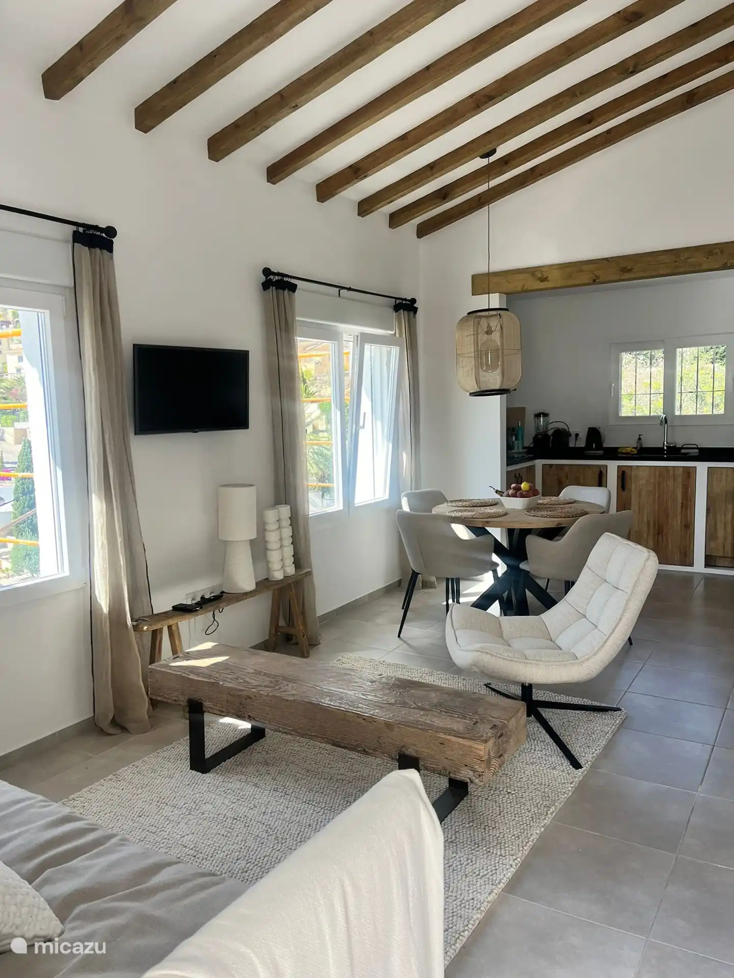 the living room of the top floor