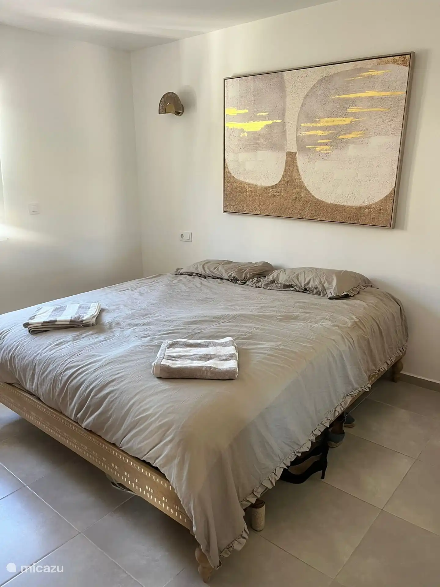 the master bedroom of the top floor