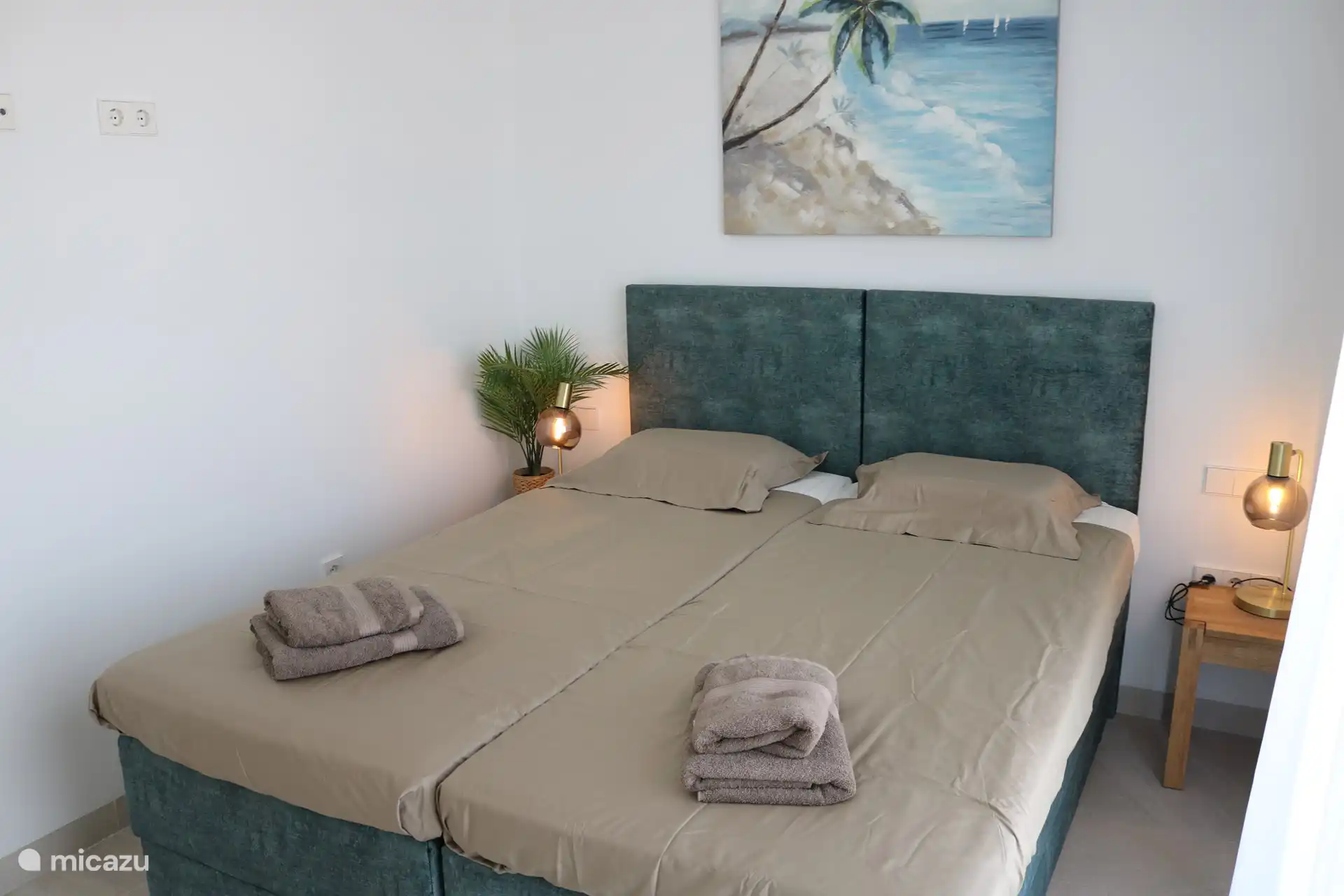 Bedroom on the ground floor, can be split into 2 separate beds. 