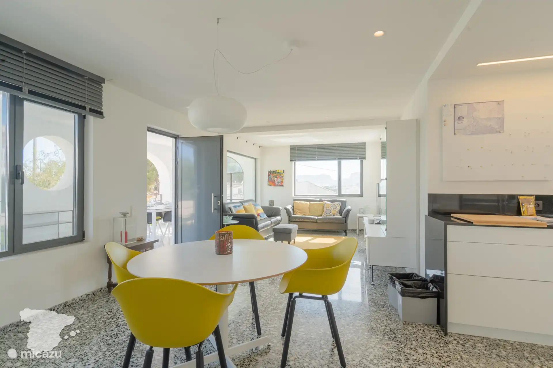 Indoor dining area upstairs