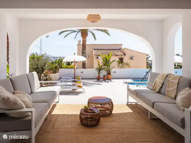 Villa Mi Novio con vista al mar  en España, Costa Blanca, Moraira - villa Salón al aire libre en naya