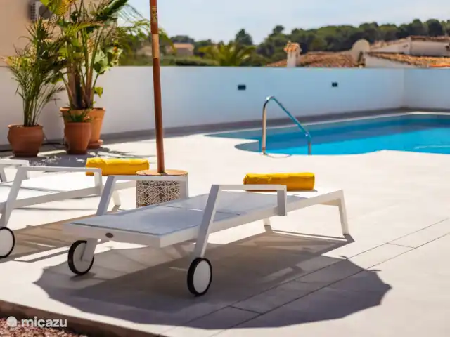 Villa Mi Novio con vista al mar  en España, Costa Blanca, Moraira - villa Hamacas junto a la piscina