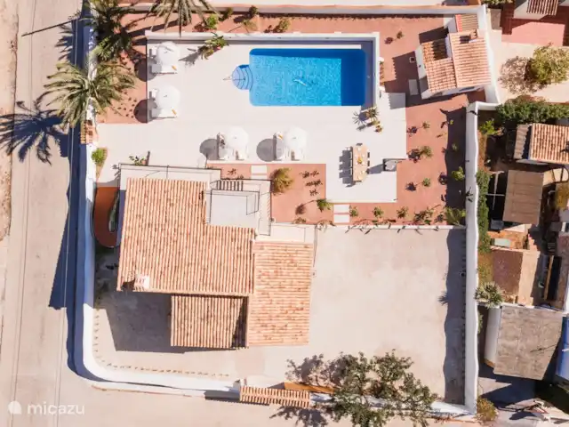Villa Mi Novio con vista al mar  en España, Costa Blanca, Moraira - villa Disparo de dron desde arriba