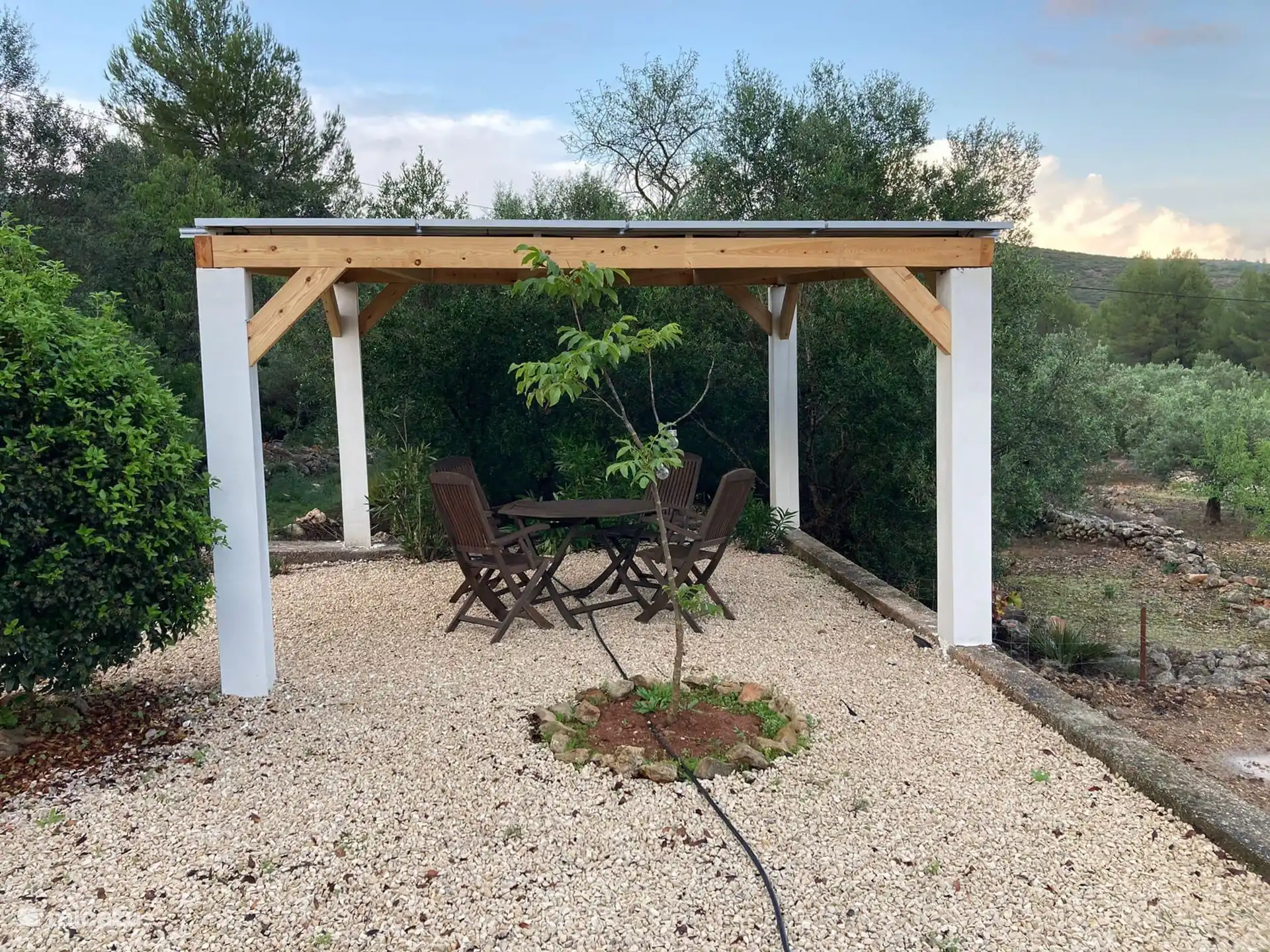 pergola with solar panels