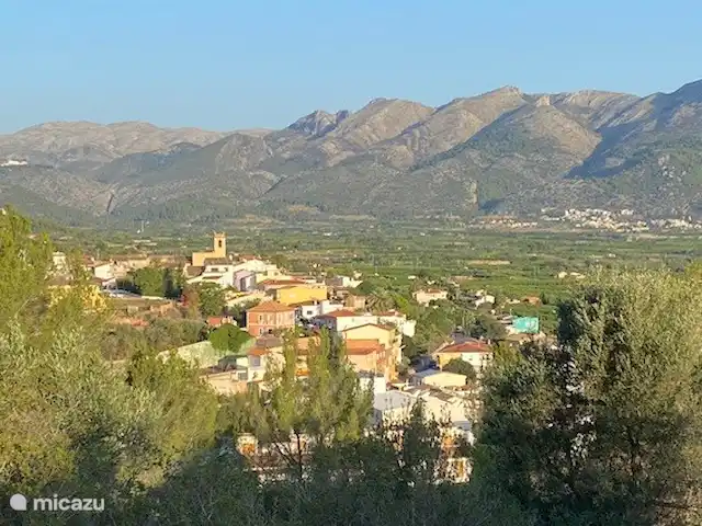 Location de Vacances Espagne, Costa Blanca, Benidoleig, villa - Villa Verano Vue sur le village de Benidoleig