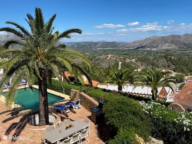 Location de Vacances Espagne, Costa Blanca, Benidoleig, villa - Villa Verano Vue vallée, montagnes et mer