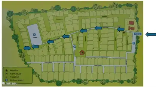 Karte mit Beschilderung