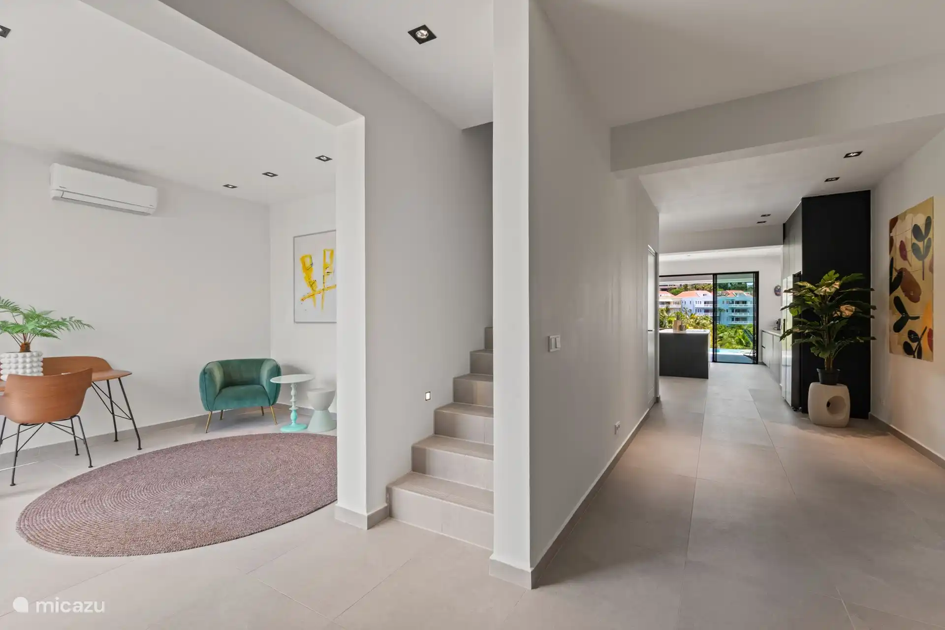 Treppe zu den Schlafzimmern