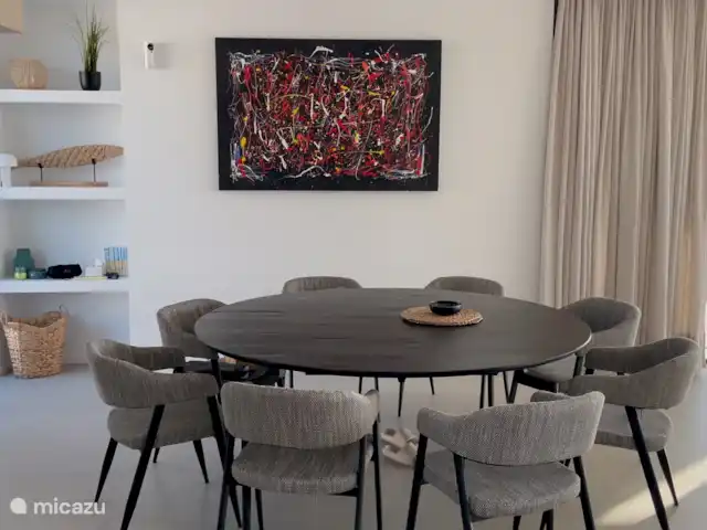La Beach House Vue Mer | Portugal, Costa de Prata, Figueira da Foz - villa Table à manger ronde spacieuse pour 10 personnes dans le salon