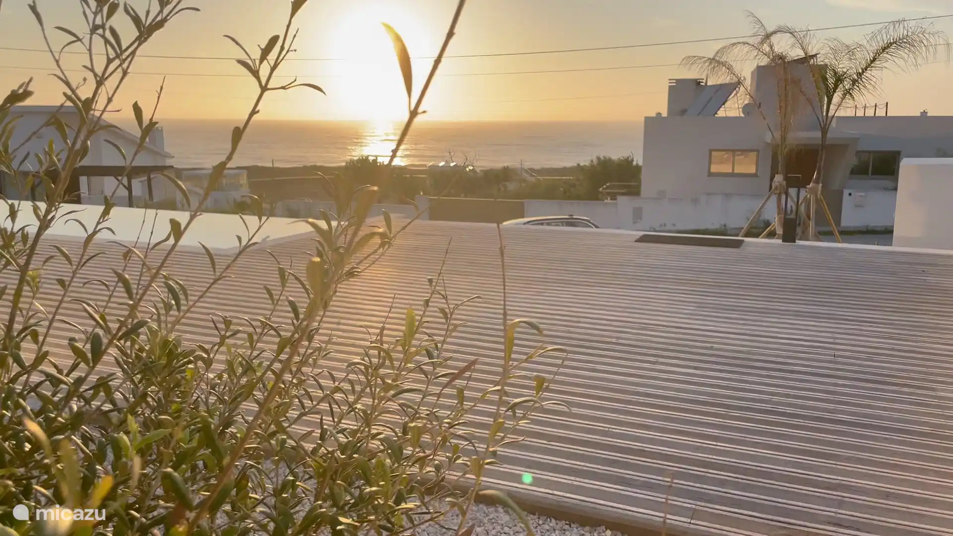 Sonnenuntergang vom Schlafzimmer im Erdgeschoss