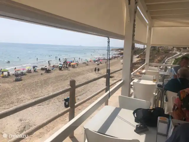 Casa Viena en España, Costa Blanca, Torre de la Horadada - apartamento vista desde el chiringuito en Playa Los Jesuitas