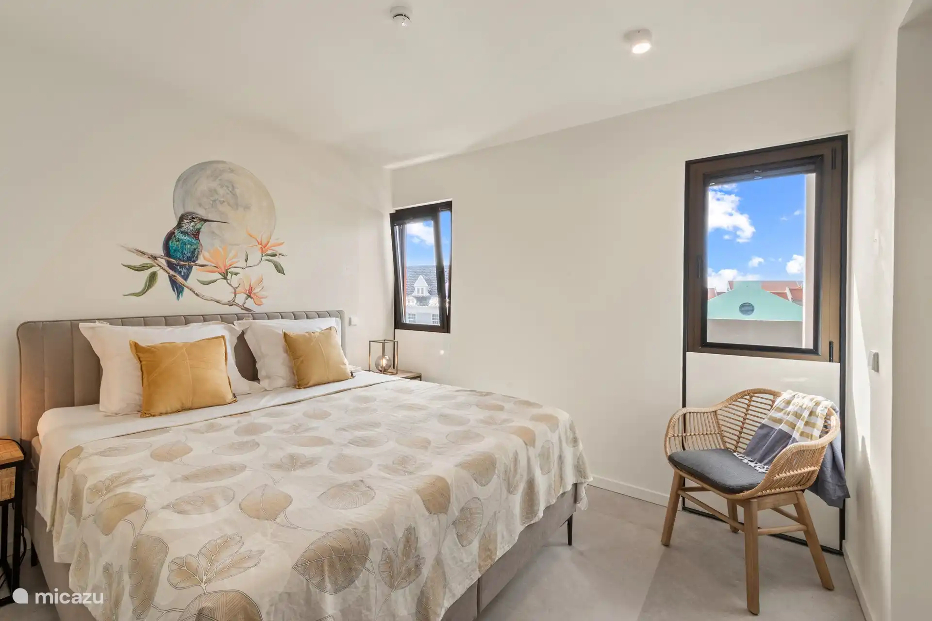 Zweites Schlafzimmer mit Klimaanlage und eigenem Bad