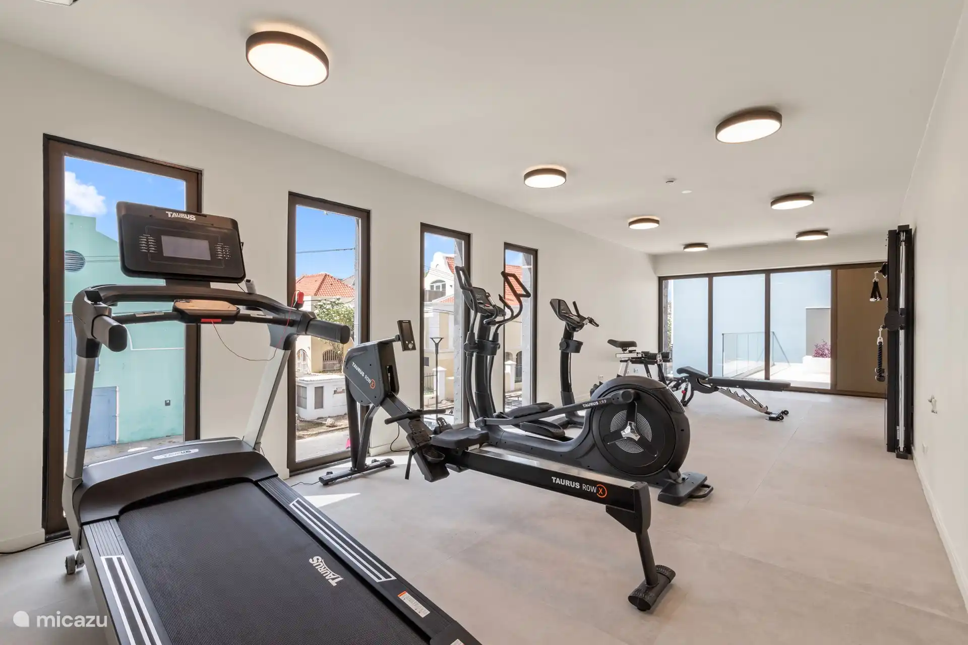 Fitnessraum für die Bewohner der The Wharf Apartments.