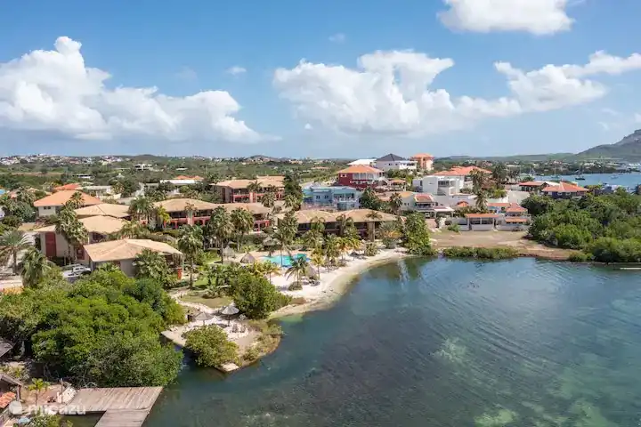 The beach and the bay.