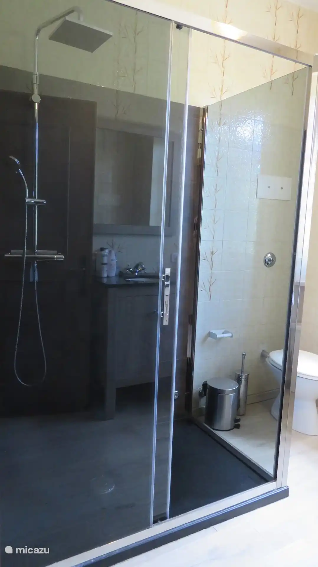 Badezimmer 1 mit Dusche, WC und Waschmaschine