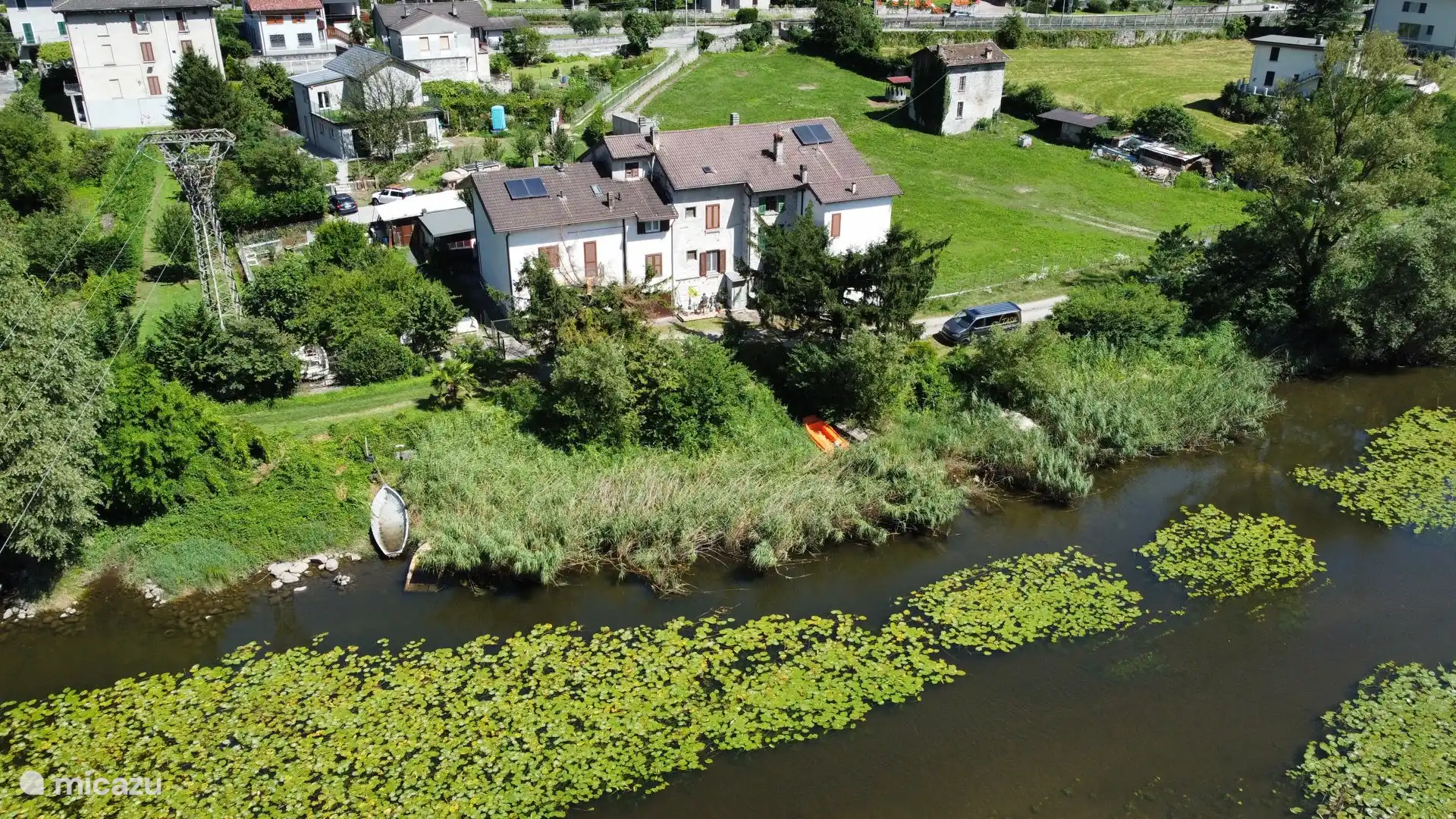 Vue aérienne de la propriété depuis Pozzo di Riva