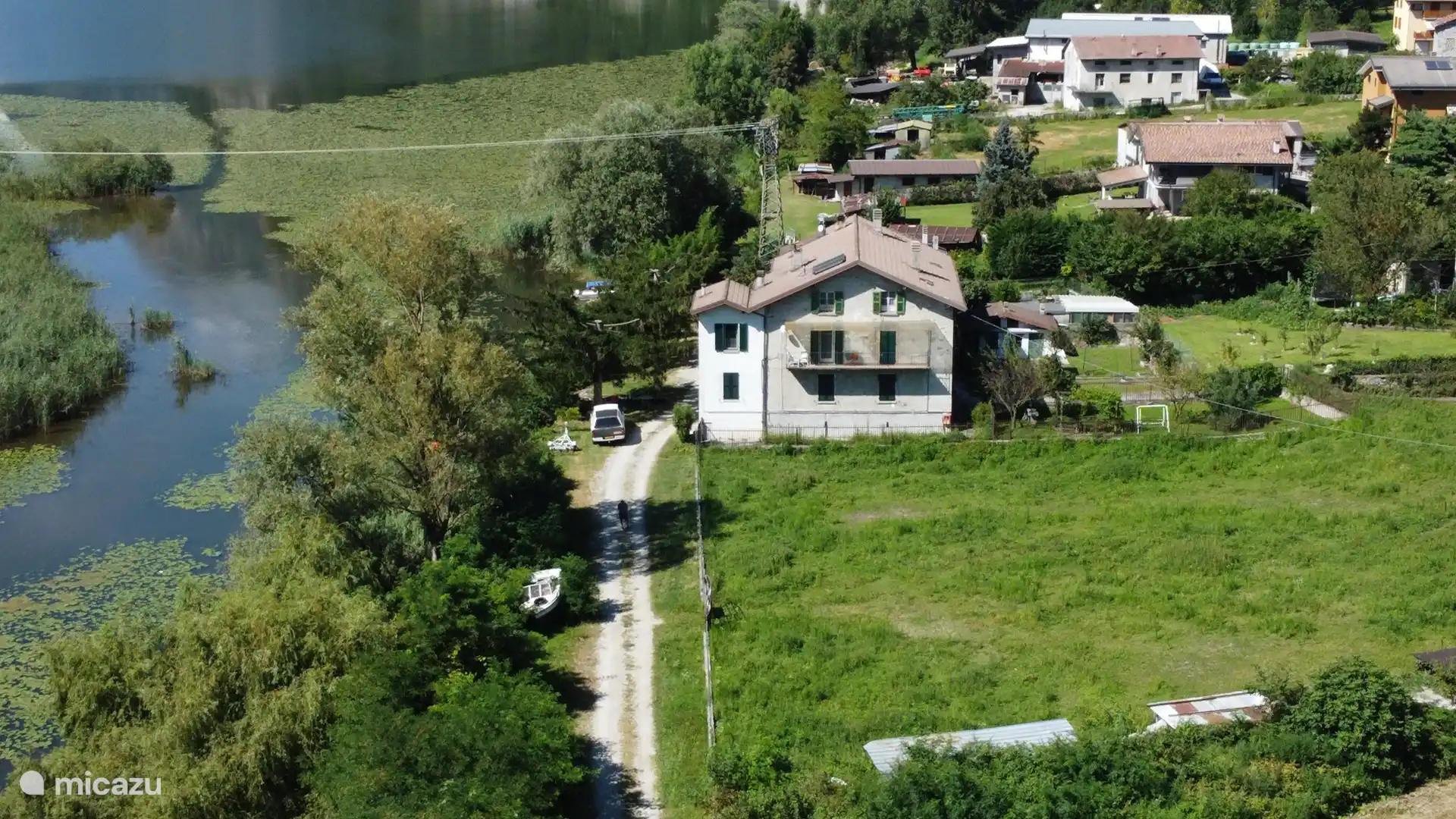 Vista aérea de la casa