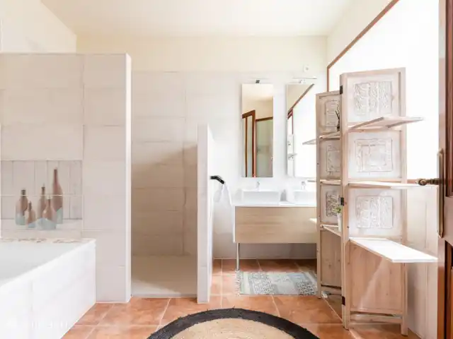 Casa Mistela en España, Costa Blanca, Jalón - casa vacacional Baño de la Suite Mistela