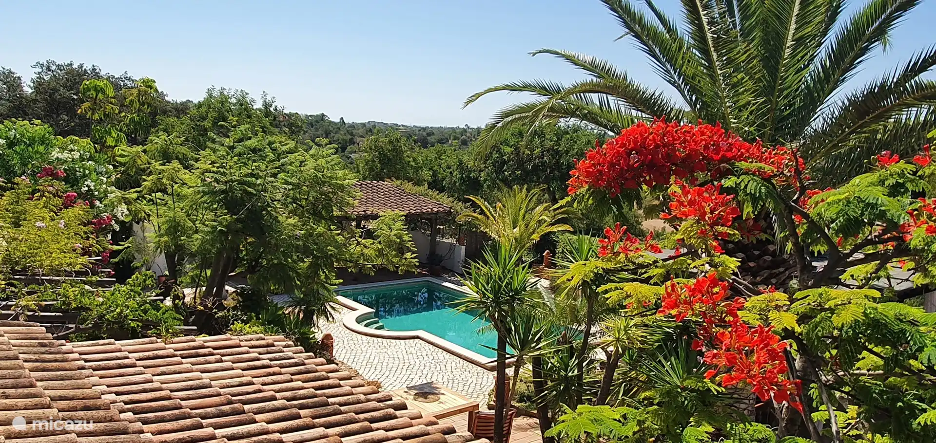 Blick vom Balkon im 1. Stock.