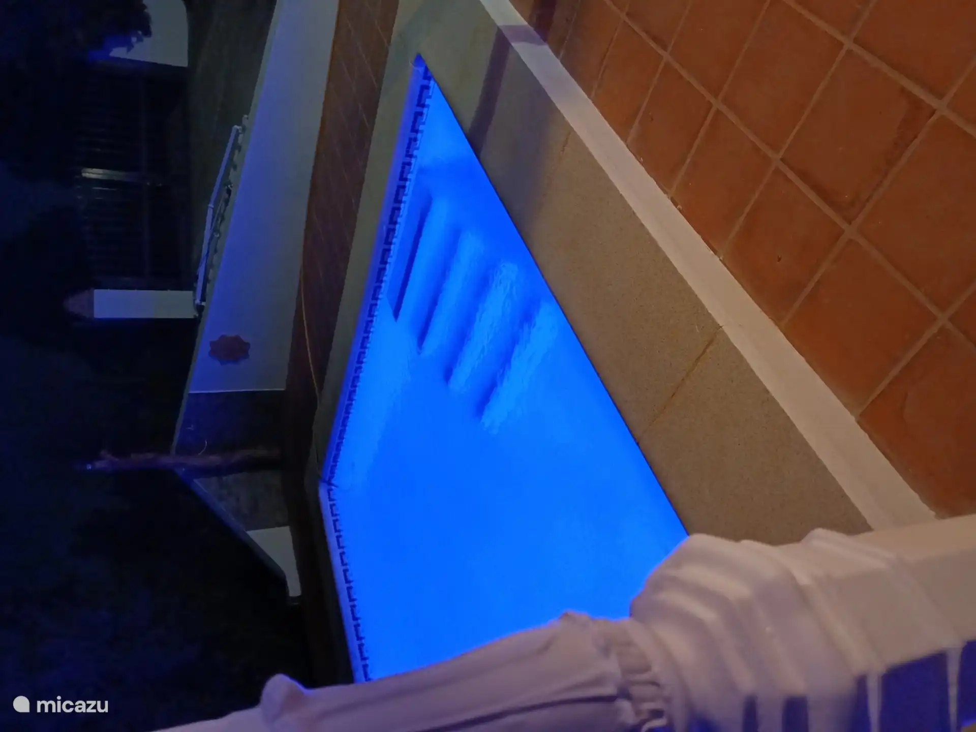 Atmospheric lighting of our swimming pool