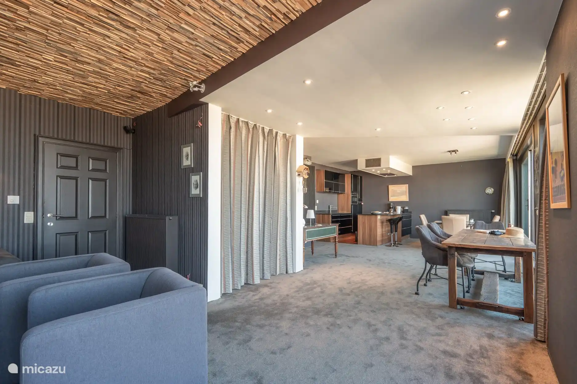 Zicht vanuit de zithoek.