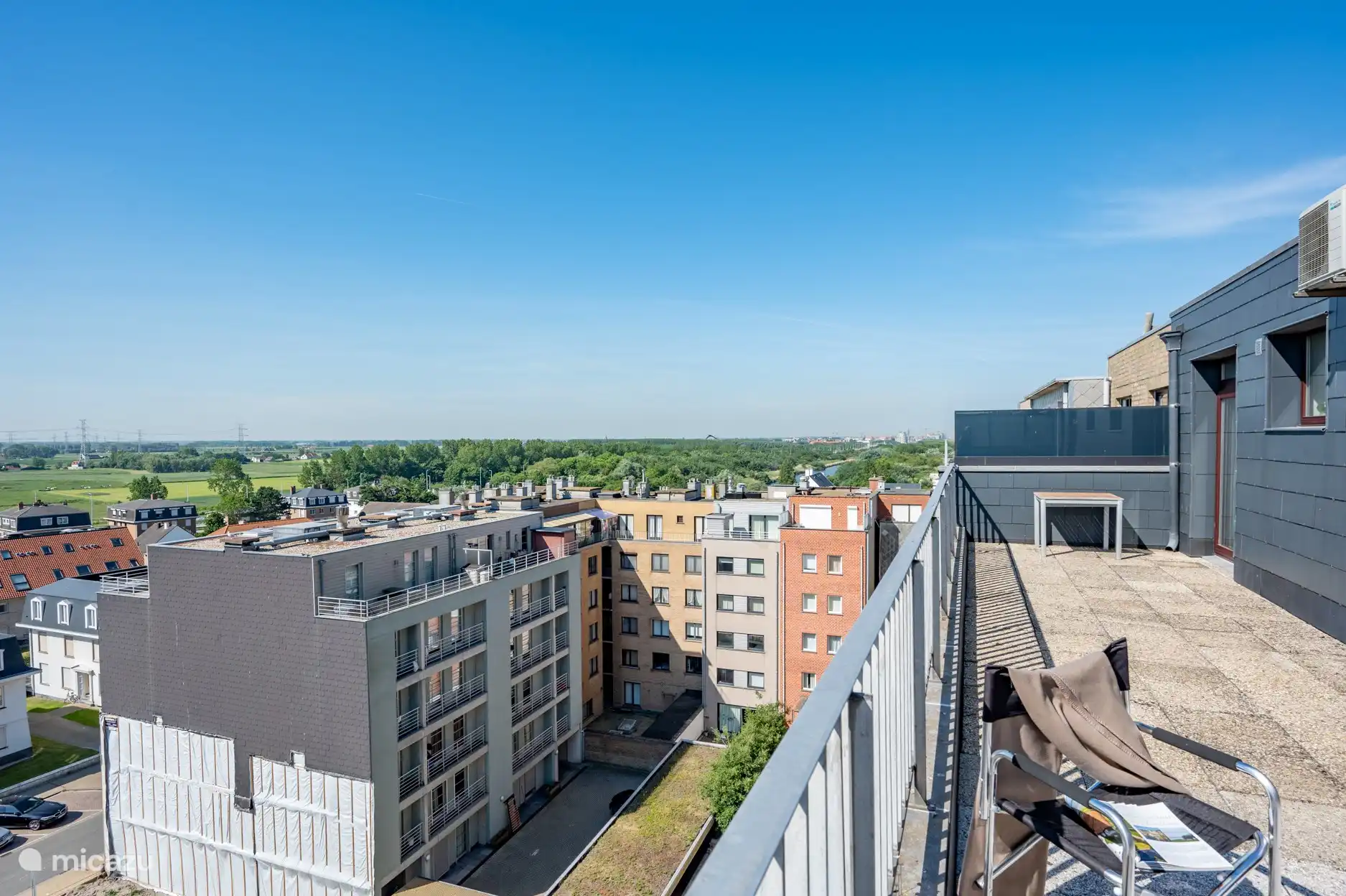 Zicht vanuit het 2de terras.