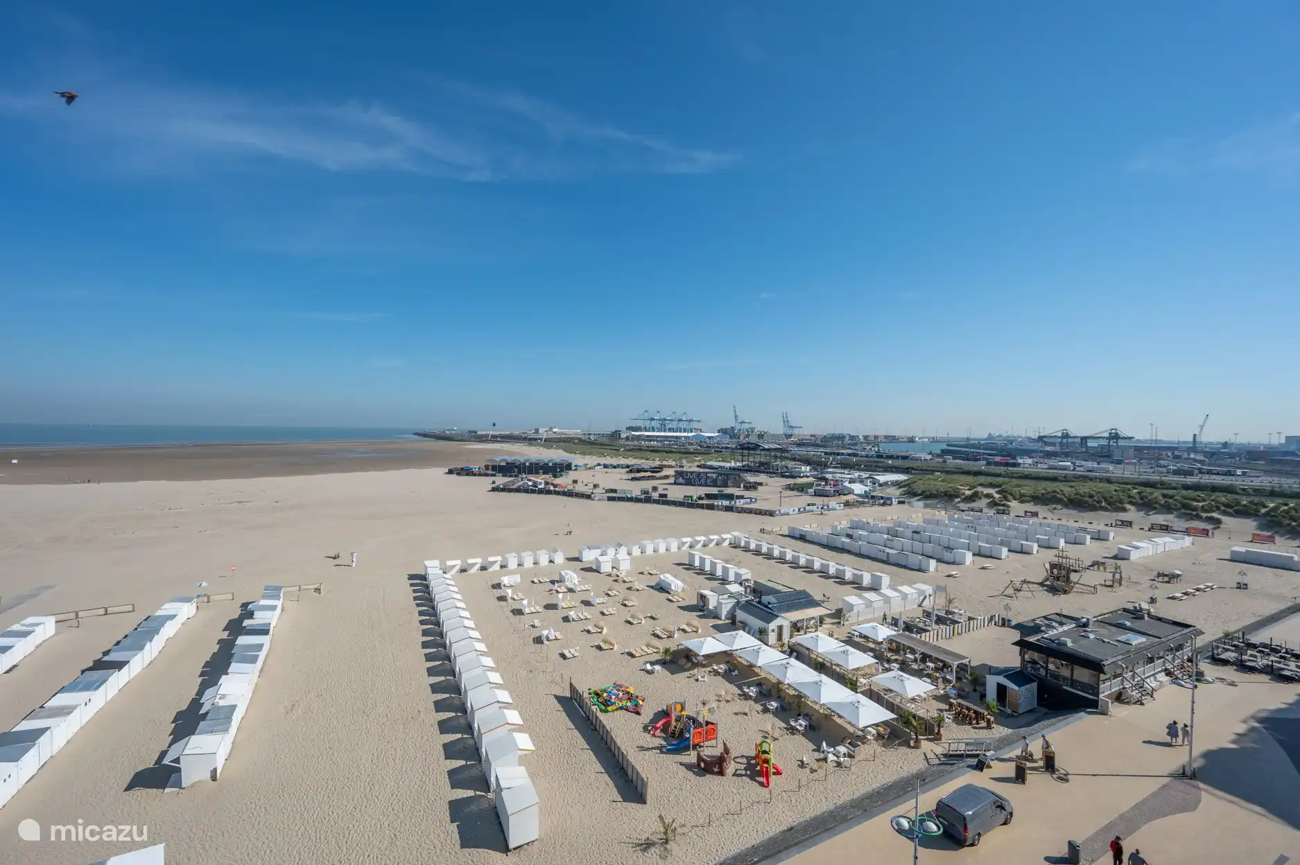 Geweldig zicht op het strand.