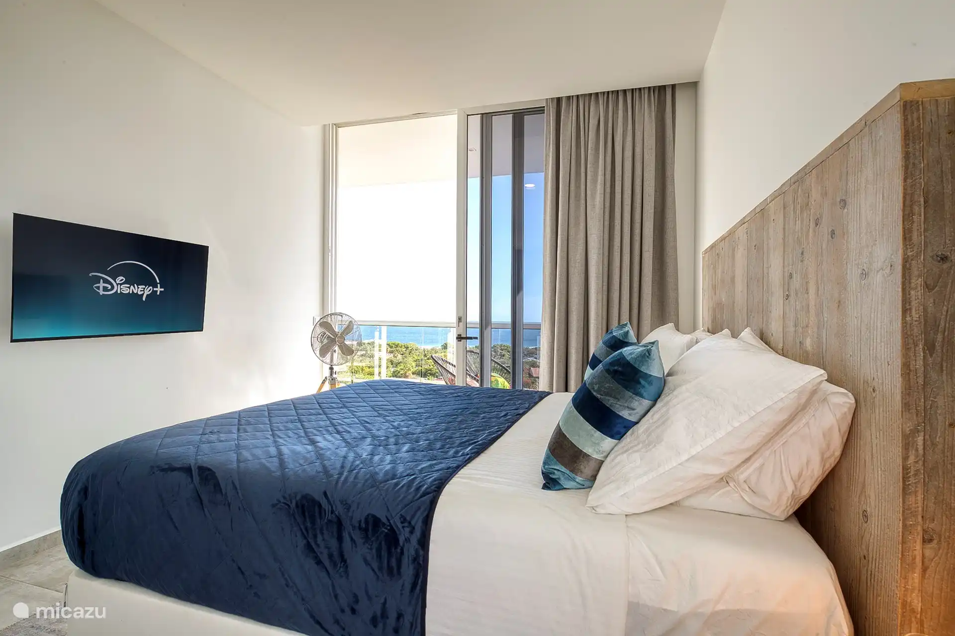 Master bedroom with TV (cable tv and streaming channels such as Netflix and Disney)