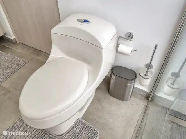 Location de Vacances Curaçao, Curaçao-Centre, Willemstad, appartement - Magna Vista : climatisation complète, piscine, salle de sport Salle de bain attenante à côté de la chambre principale