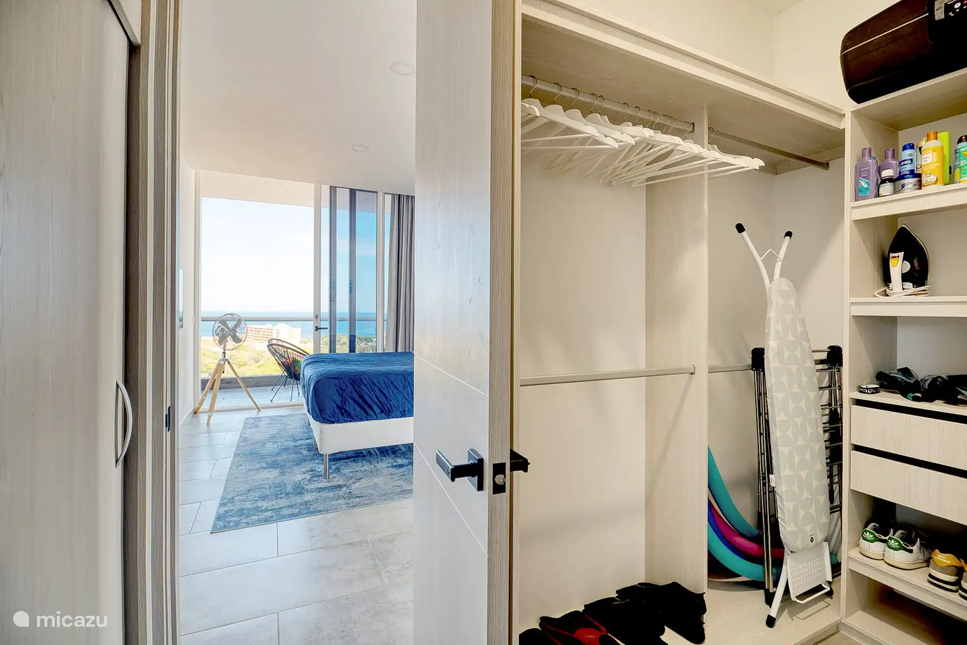 Master bedroom and walk-in closet