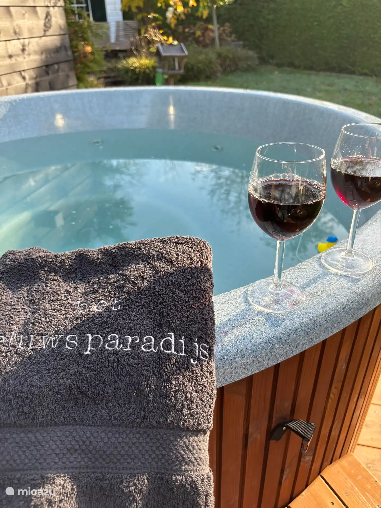 genieten van de warmte