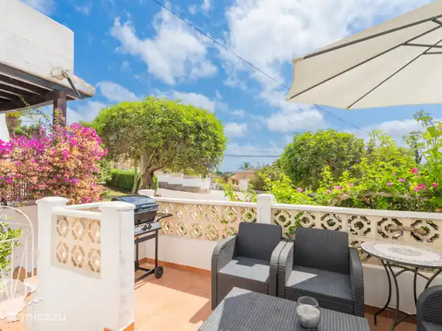 Casa Palmera Moraira | Espagne, Costa Blanca, Moraira - bungalow Terrasse de la salle à manger - avec barbecue et salon