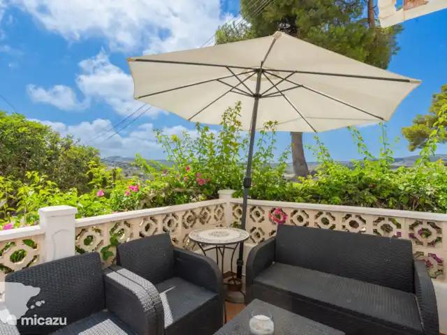 Casa Palmera Moraira | Espagne, Costa Blanca, Moraira - bungalow Terrasse de la salle à manger - avec barbecue et salon
