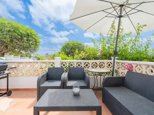 Casa Palmera Moraira | Espagne, Costa Blanca, Moraira - bungalow Terrasse de la salle à manger - avec barbecue et salon