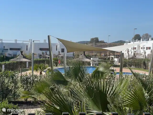 Location de Vacances Espagne, Costa Blanca, Orihuela, appartement - Casa Yuzu Vue sur le jardin depuis la terrasse