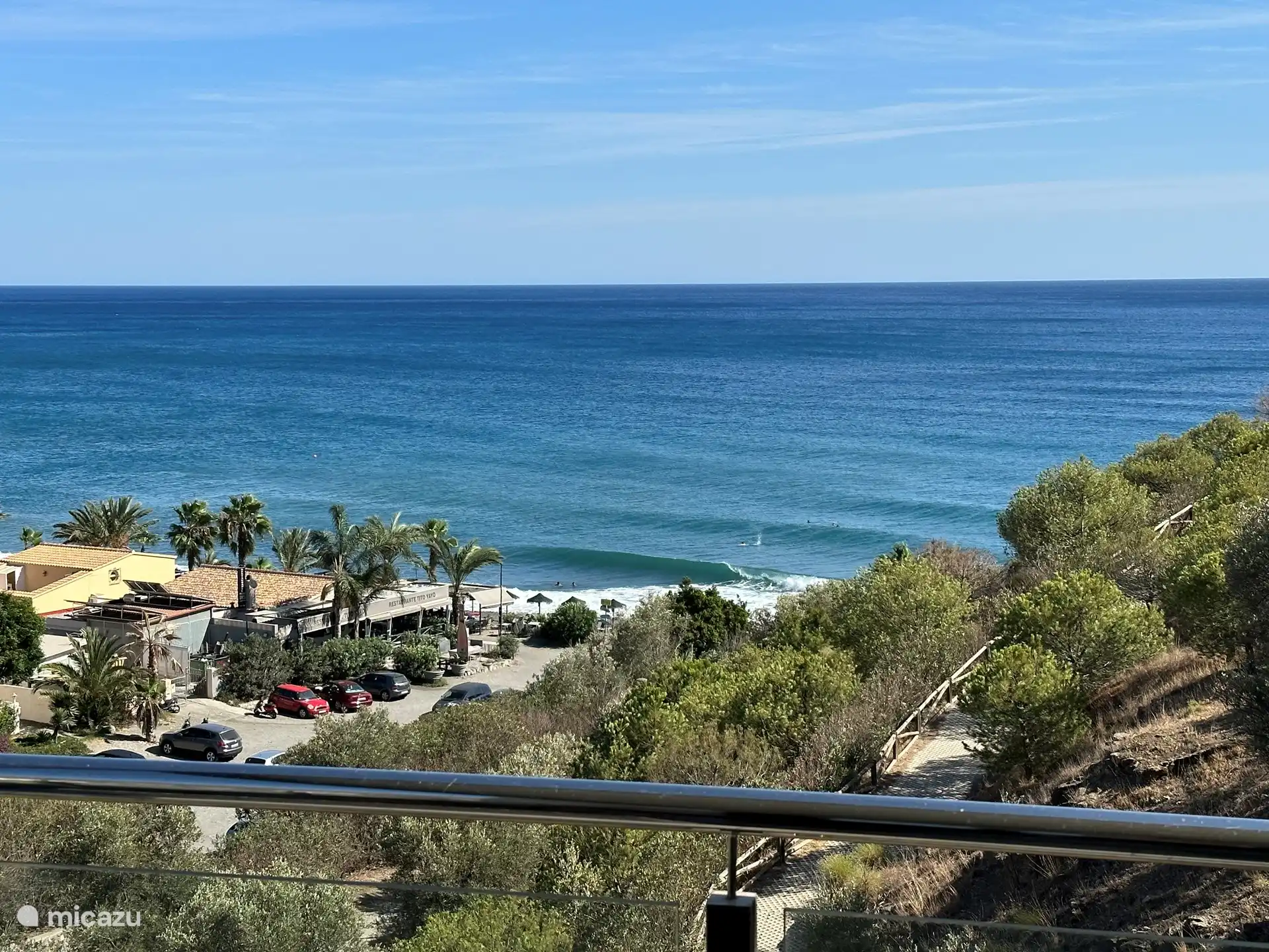 You can hear the sea in all bedrooms, living room and kitchen.