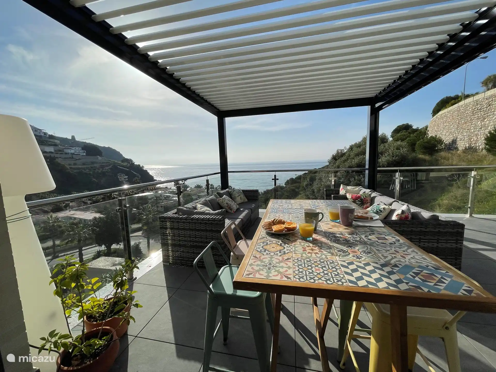 Delicious breakfast with breathtaking views.