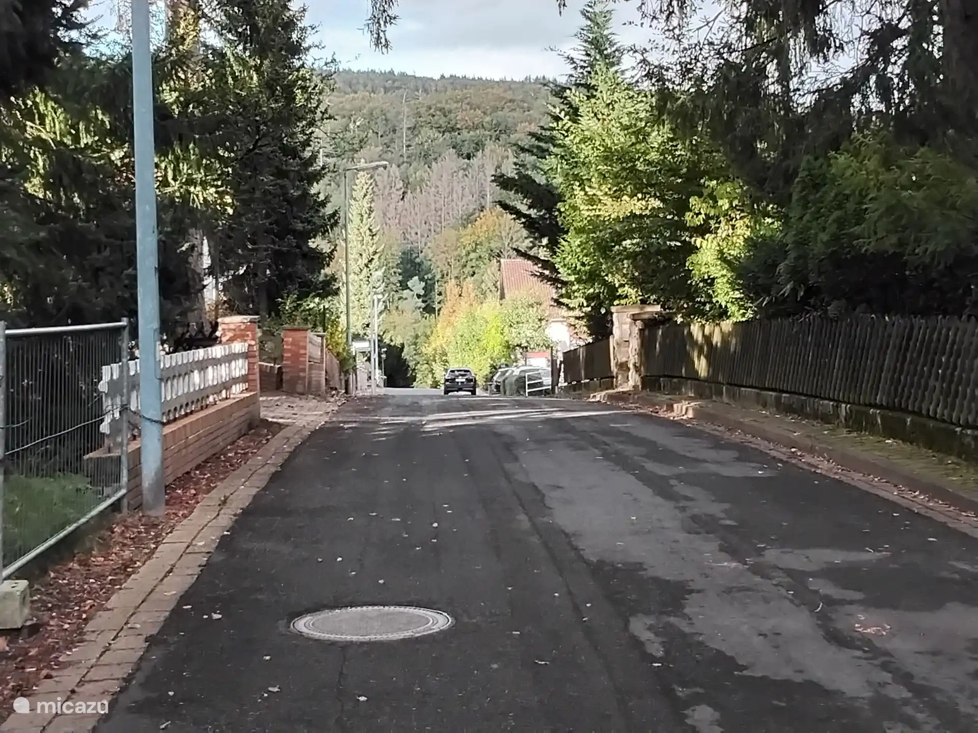 Straße vor der Unterkunft
