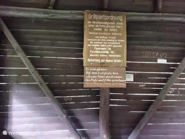 Hochwald-Chalet huren in Duitsland, Nedersaksen, Bad Sachsa - chalet reglement voor gebruik van de openbare grillplaats bij Steina