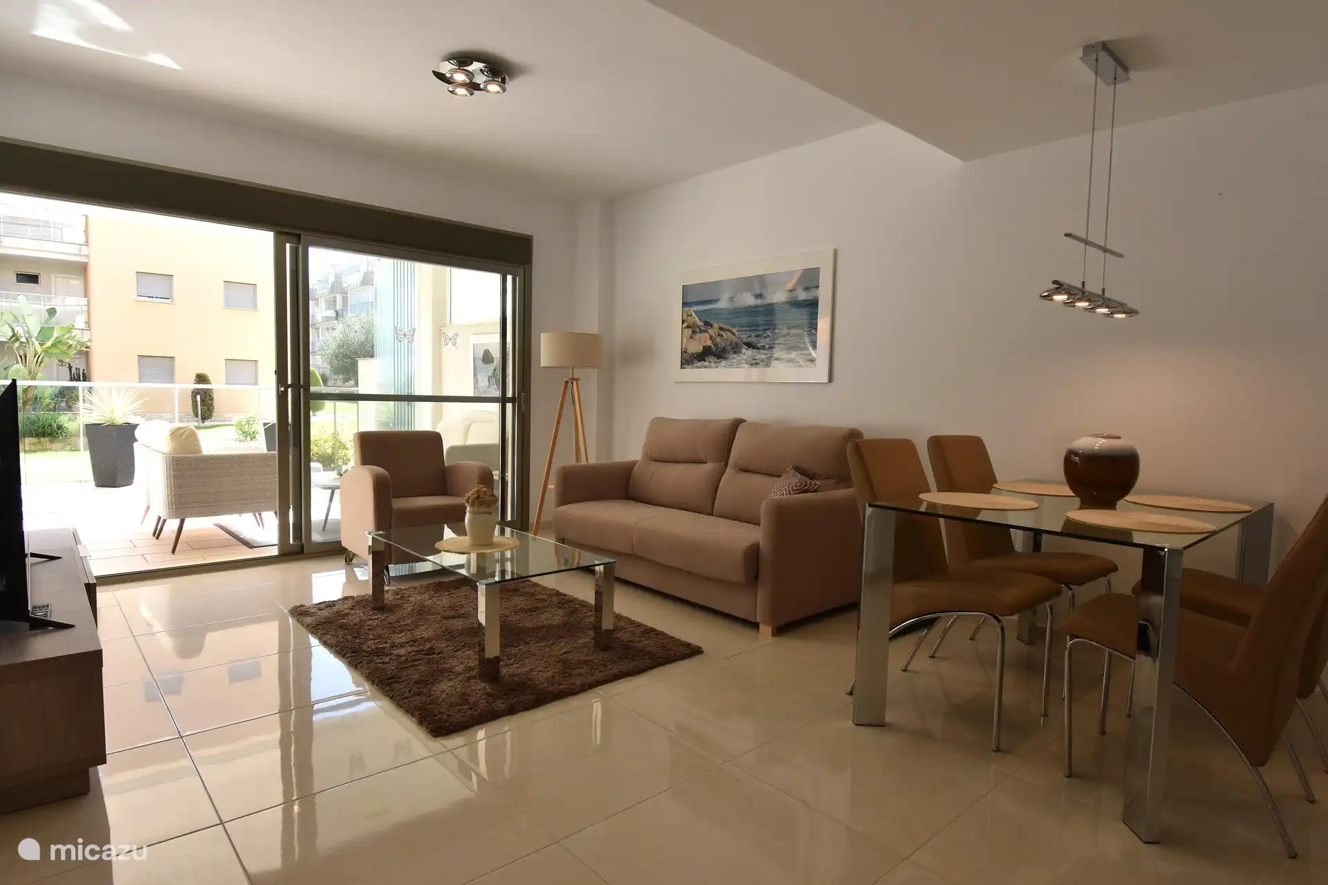 woonkamer met sofabed