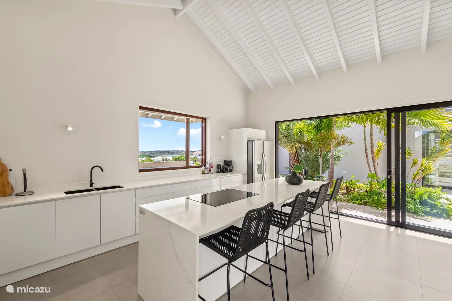 Ruime moderne keuken met oven, wijnkoeler en vaatwasser