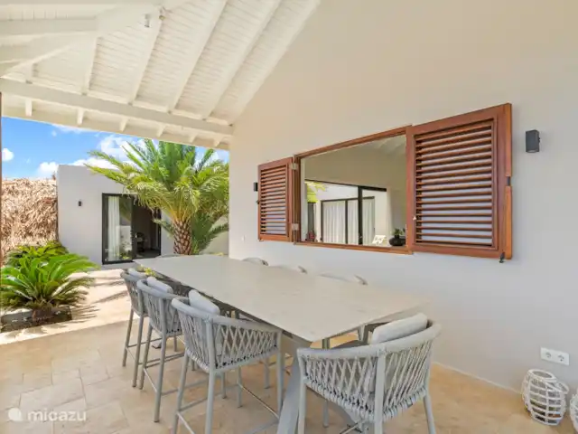 Casa Jan Sofat 57 | Curaçao, Banda Ariba (est), Jan Sofat - appartement Table à manger : délicieux repas en plein air